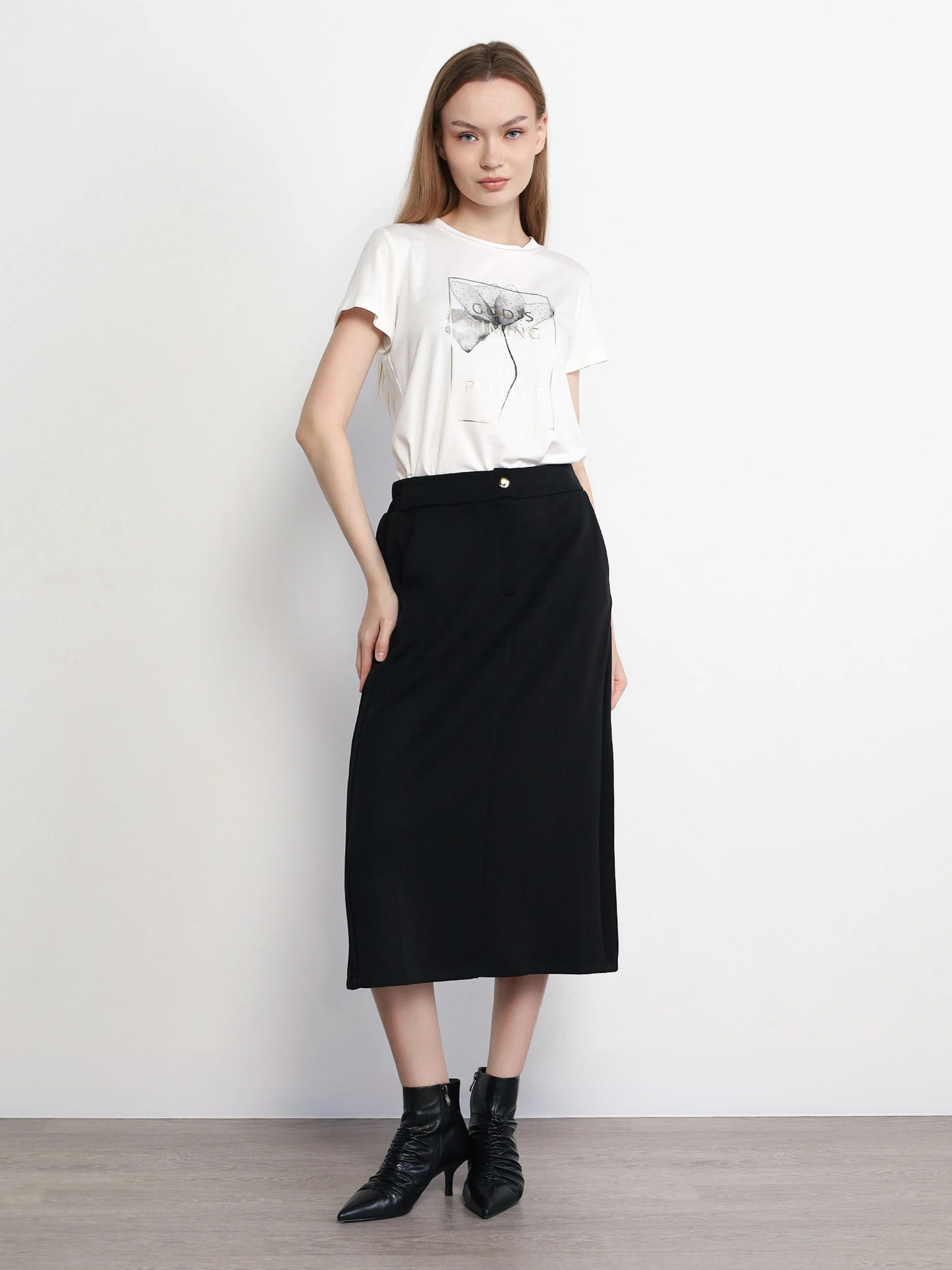 Футболка прямого кроя с принтом